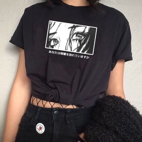 Cartoon Anime Print T-shirt