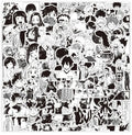 Anime Black White Mixed Stickers