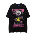 Cartoon Anime Print Distressed T-shirt