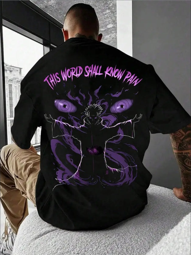 Men's Creative Anime-Inspired Casual T-Shirt